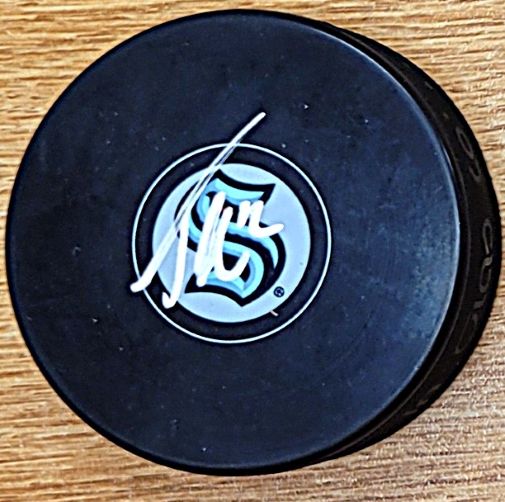 Autographed TY KARTYE Seattle Kraken Hockey Puck
