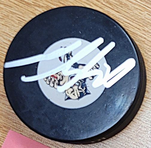 Autographed MACKIE SAMOSKEVICH Florida Panthers Hockey Puck