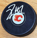 Autographed RYAN HUSKA Calgary Flames Hockey Puck
