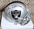 Autographed CHRIS BAHR '2x BC" Oakland Raiders Mini Helmet