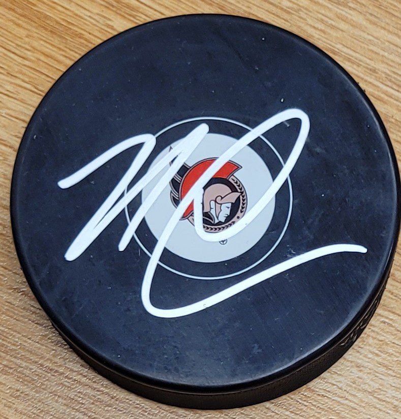 Autographed NICK COUSINS Ottawa Senators Hockey Puck
