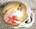 Autographed CHUCK FUSINA "1984 USFL POY" Philadelphia Stars Mini Helmet