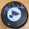 Autographed BERNIE FEDERKO St. Louis Blues Hockey Puck