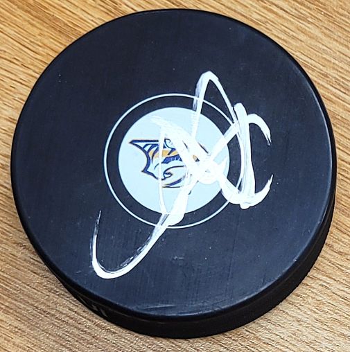 Autographed FILIP FORSBERG Nashville Predators Hockey Puck