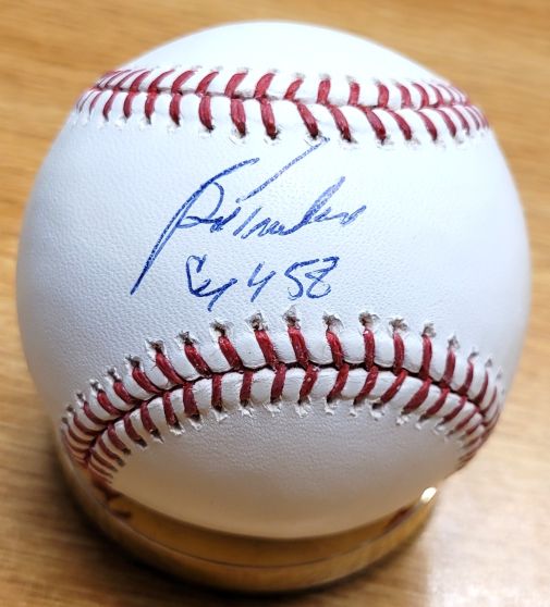 Autographed BULLET BOB TURLEY "Cy Y 58"  Rawlings Official Major League Baseball