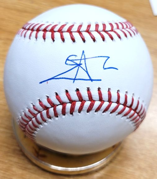 Autographed ENRIQUE BRADFIELD JR Official Rawlings Major League Baseball