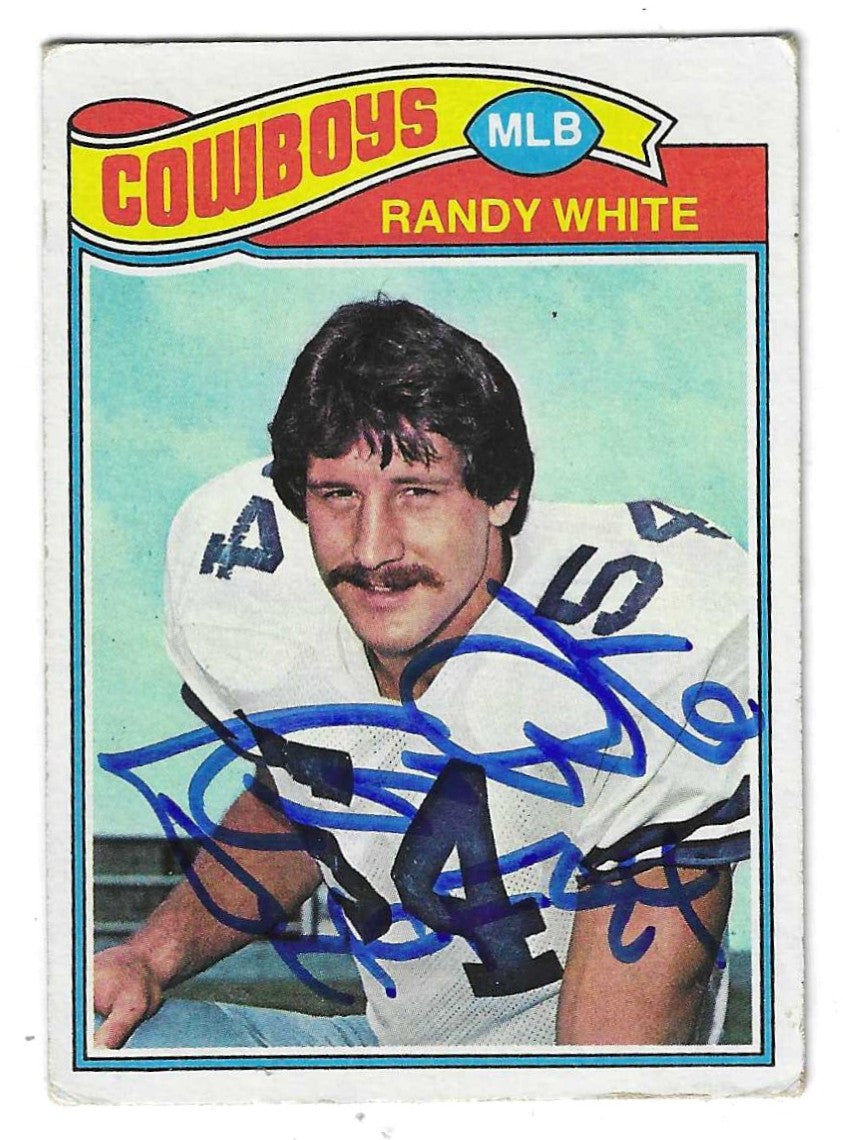 Autographed RANDY WHITE Dallas Cowboys 1977 Topps Card #342