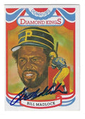 Autographed BILL MADLOCK Pittsburgh Pirates 1984 Donruss Diamond King Card