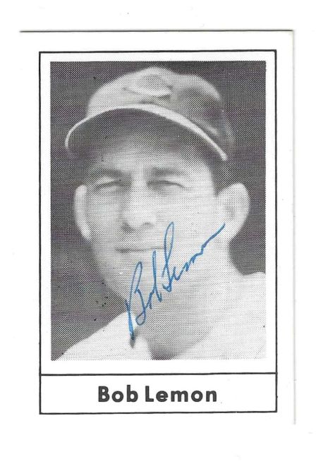 Autographed BOB LEMON Cleveland Indians 1978 Grand Slam Card