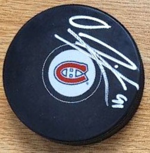 Autographed OLIVER KAPANEN Montreal Canadiens Hockey Puck