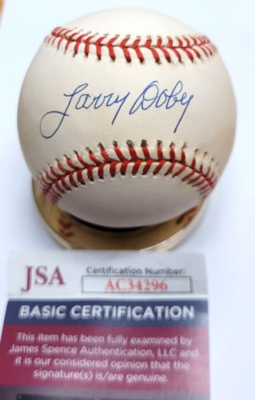 Autographed LARRY DOBY Official American League Baseball JSA