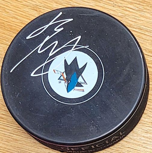 Autographed RYAN WARSOFSKY San Jose Sharks Hockey Puck