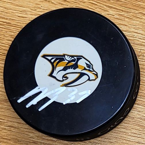 Autographed NICK BLANKENBURG Nashville Predators Hockey Puck