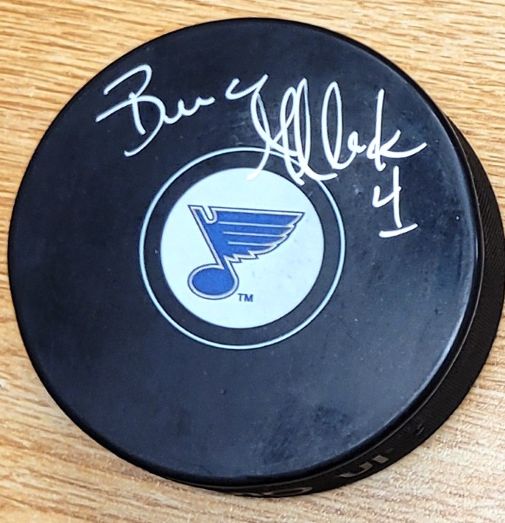 AUTOGRAPHED BRUCE AFFLECK St. Louis Blues Hockey Puck