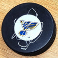 AUTOGRAPHED REED LOW St. Louis Blues Hockey Puck