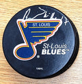 Autographed BASIL MCRAE St. Louis Blues Hockey Puck
