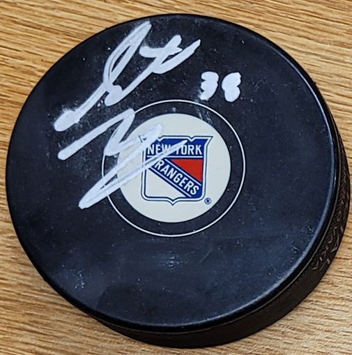 Autographed STEVEN FOGARTY New York Rangers Hockey Puck