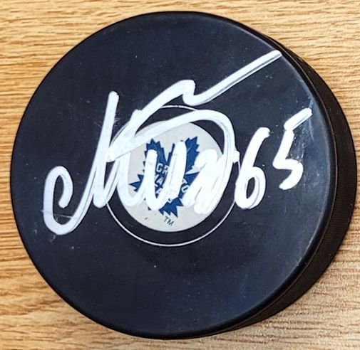 Autographed ILYA MIKHEYEV Toronto Maple Leafs Hockey Puck