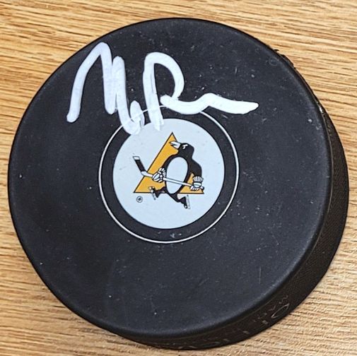 Autographed MIKE BUCKLEY Pittsburgh Penguins Hockey Puck