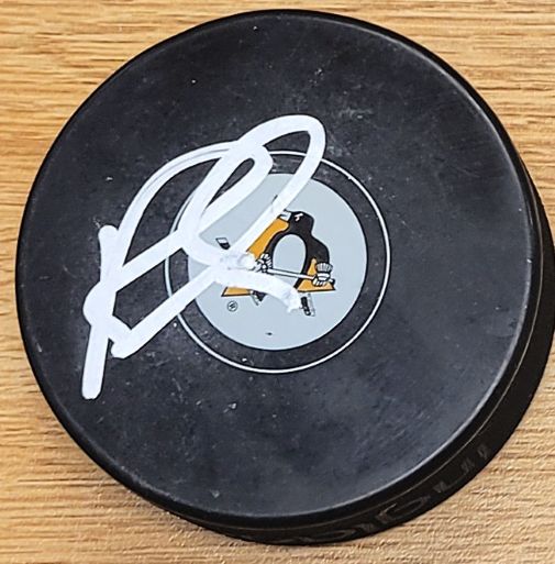 Autographed RICK TOCCHET Pittsburgh Penguins Hockey Puck