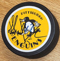 Autographed SHAWN MCEACHERN Pittsburgh Penguins Hockey Puck
