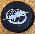 Autographed J.J. MOSER Tampa Bay Lightning Hockey Puck