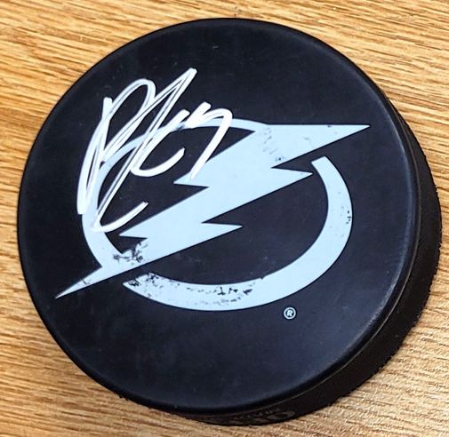 Autographed PONTUS HOLMBERG Tampa Bay Lightning Hockey Puck