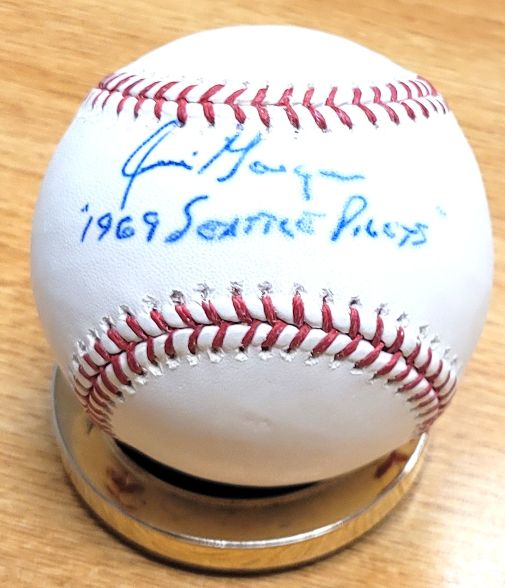 Autographed JIM GOSGER "1969 Seattle Pilots" Official Major League Baseball