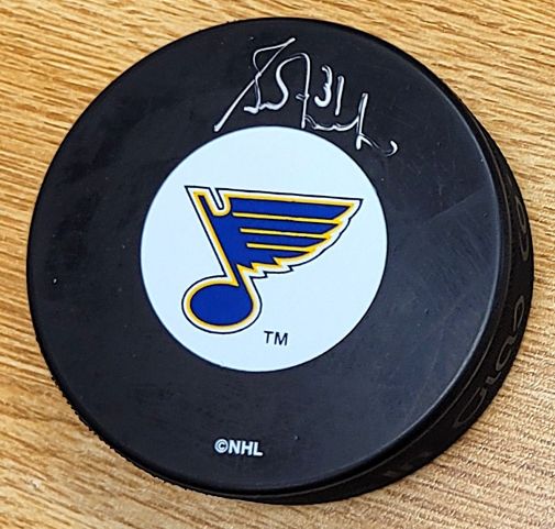 Autographed GRANT FUHR St. Louis Blues Hockey Puck