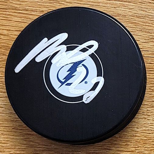 Autographed RYAN MCDONAGH Tampa Bay Lightning Hockey Puck