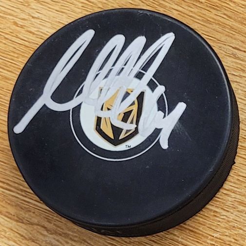 Autographed MAX PACIORETTY Vegas Golden Knights Hockey Puck