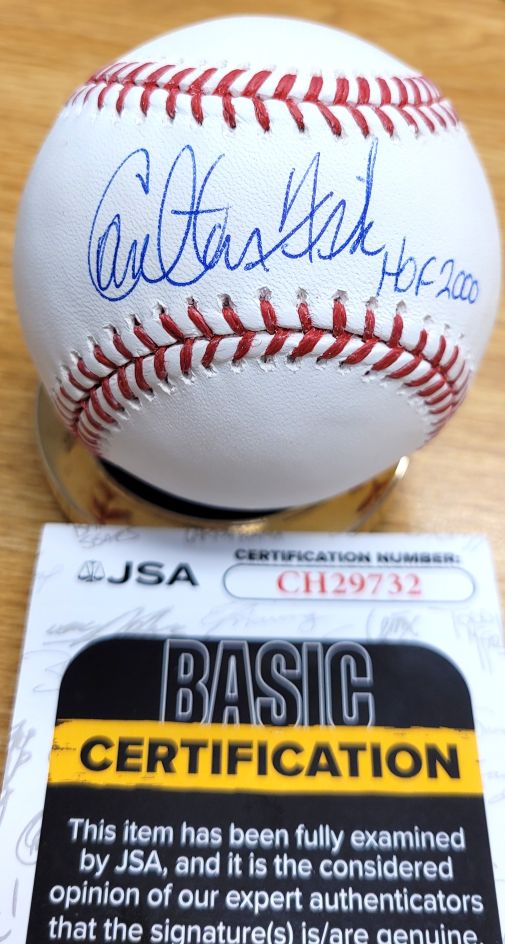 Autographed CARLTON FISK "HOF 2000" Official Rawlings Major League Baseball JSA