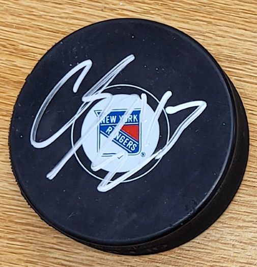 Autographed CONOR SHEARY New York Rangers Hockey Puck