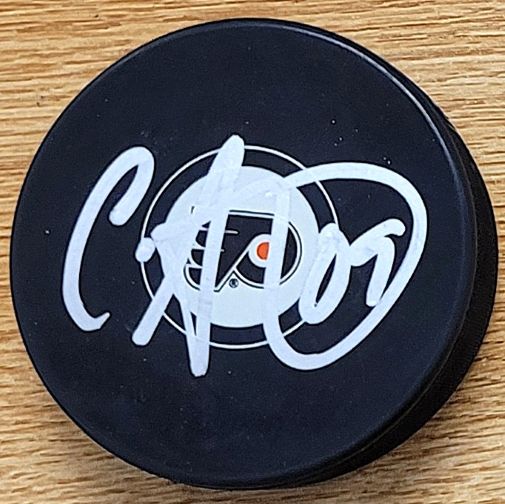 Autographed CAM ATKINSON Philadelphia Flyers Hockey Puck