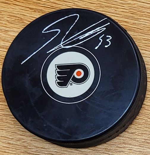 Autographed Shayne Gostisbehere Philadelphia Flyers Hockey Puck
