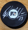 Autographed FELIX SANDSTROM Philadelphia Flyers Hockey Puck