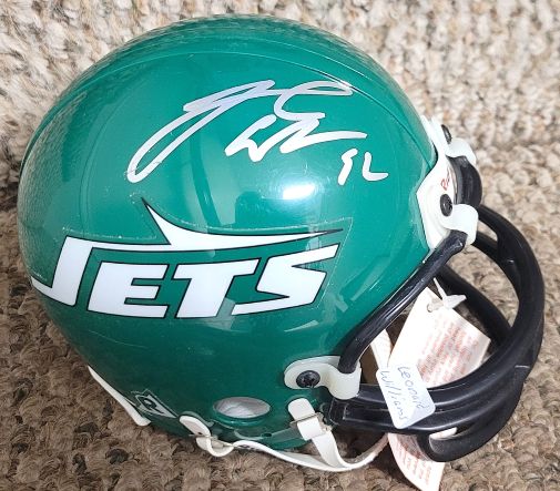 Autographed LEONARD WILLIAMS New York Jets Mini Helmet