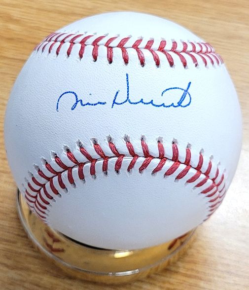 Autographed MIKE HEATH Official Major League Baseball