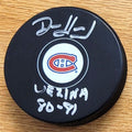 Autographed DENIS HERRON Montreal Canadiens Hockey Puck