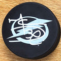 Autographed MARC DENIS Tampa Bay Lightning Hockey Puck