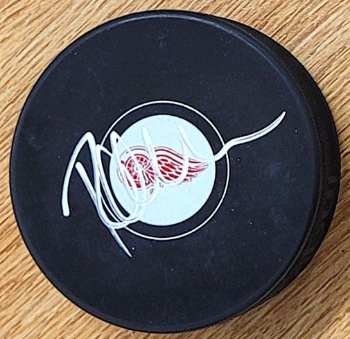 AUTOGRAPHED TODD MCCLELLAN Detroit Red Wings Hockey Puck
