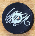 Autographed EMIL ANDRAE Philadelphia Flyers Hockey Puck