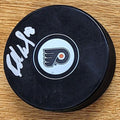 Autographed RODRIGO ABOLS Philadelphia Flyers Hockey Puck
