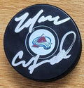 Autographed MARC CRAWFORD Colorado Avalanche Hockey Puck