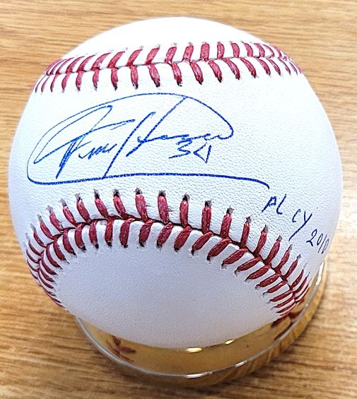 Autographed FELIX HERNANDEZ "AL CY 2010" Official Rawlings Major League Baseball JSA
