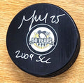 Autographed MAX TALBOT "2009 SCC" Pittsburgh Penguins 50th Anniversary Hockey Puck