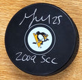 Autographed MAX TALBOT "2009 SCC" Pittsburgh Penguins Hockey Puck