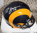 Autographed RON JAWORSKI Los Angeles Rams Mini Helmet
