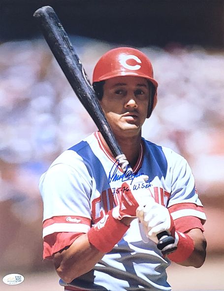 AUTOGRAPHED DAVE CONCEPCION "75,76 WSC" 11X14 Cincinnati Reds Photo JSA