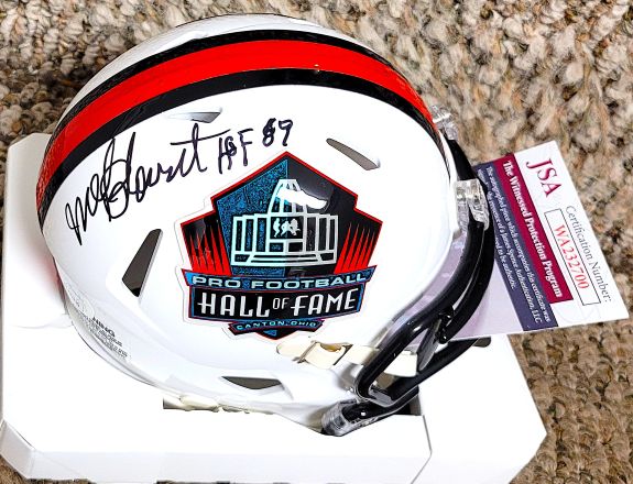 Autographed MEL BLOUNT "HOF 89"Hall of Fame Mini Helmet JSA Witness